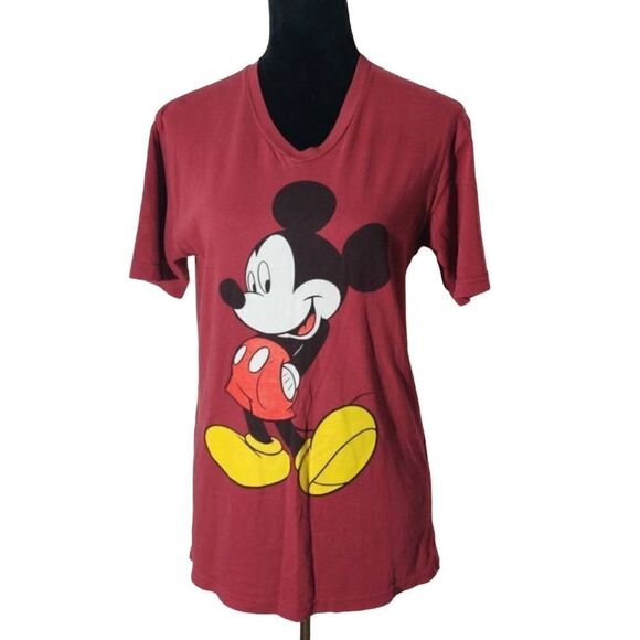Disney S Red Mickey Mouse T-Shirt - Picture 1 of 3